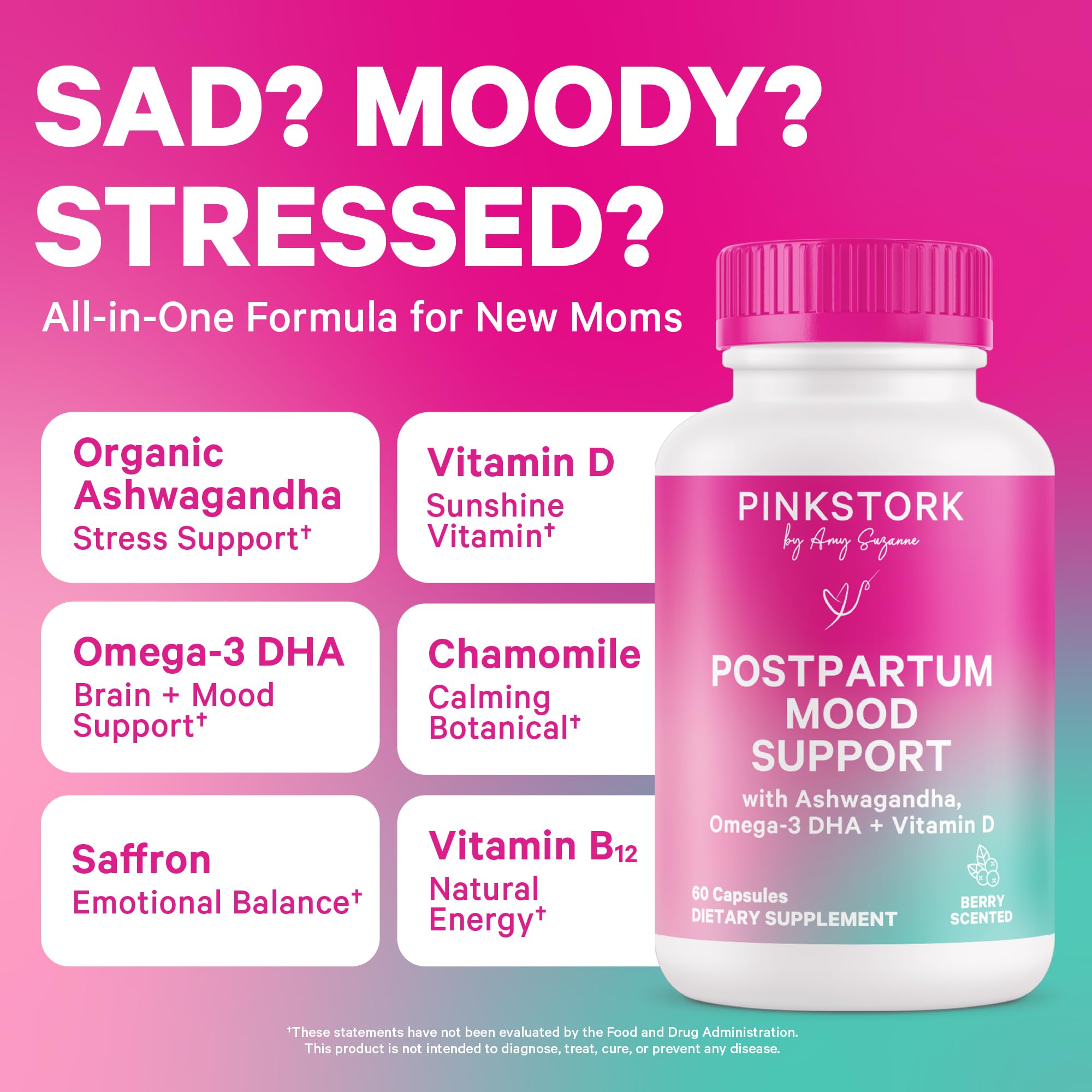 Pink Stork Postpartum Mood Support | Postnatal Hormone Balance for Women