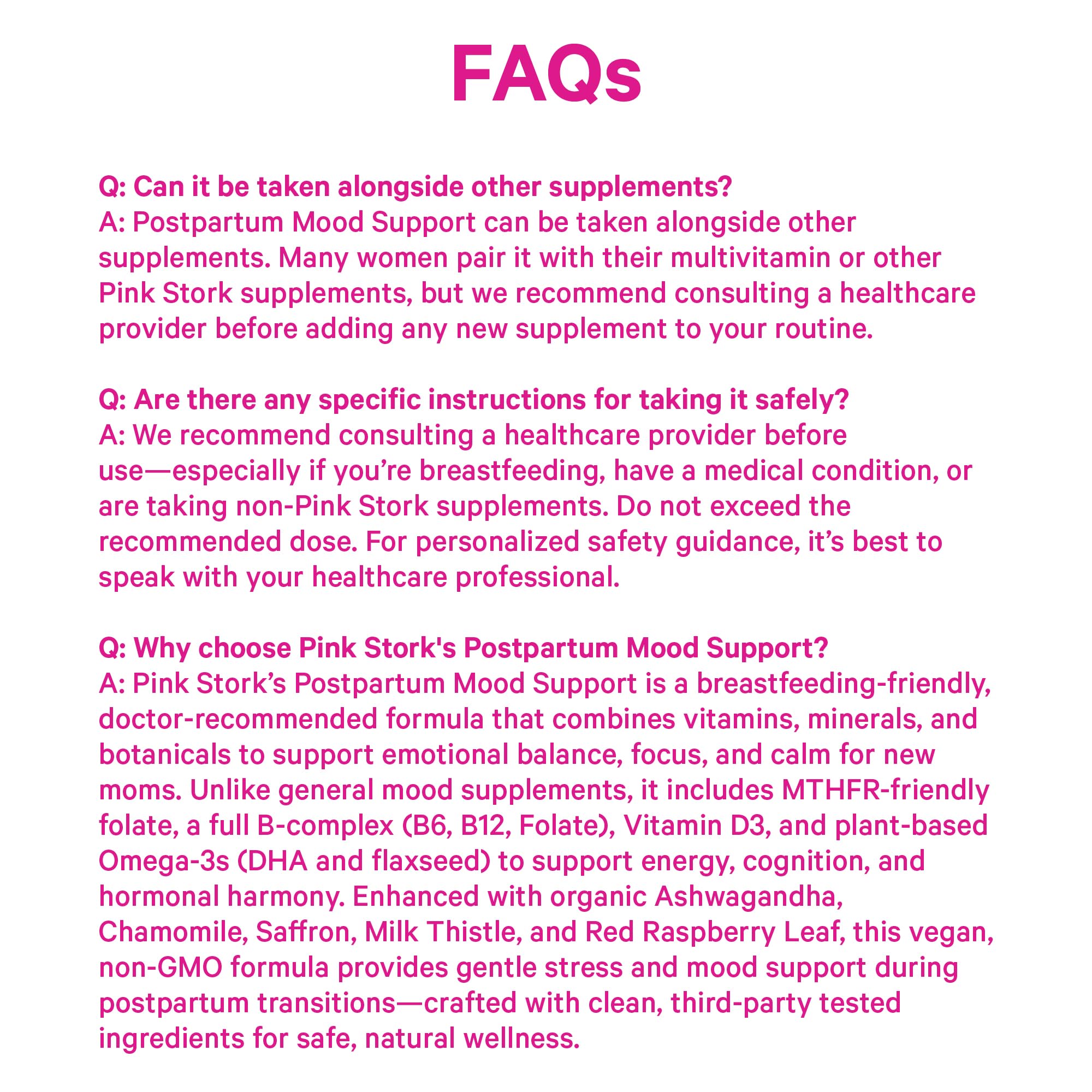 Pink Stork Postpartum Mood Support | Postnatal Hormone Balance for Women