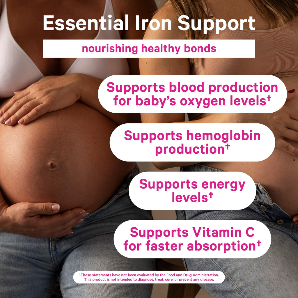 Pink Stork Prenatal Iron Gummies - 20 mg Iron + Vitamin C (Grape)