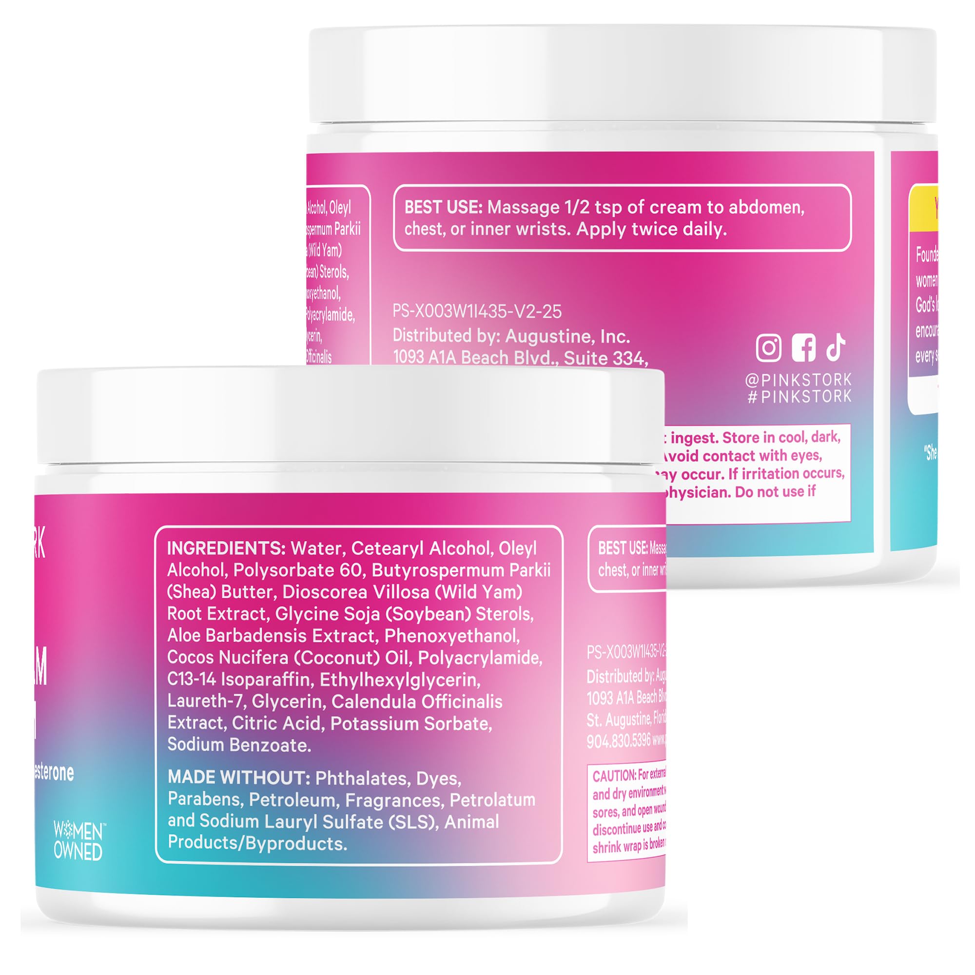 Pink Stork Wild Yam Cream for Hormone Balance | Doctor-Formulated, Unscented 4 oz