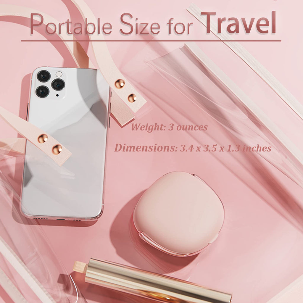 Pink Ultrasonic Contact Lens Cleaner – Portable USB Rechargeable Case Kit