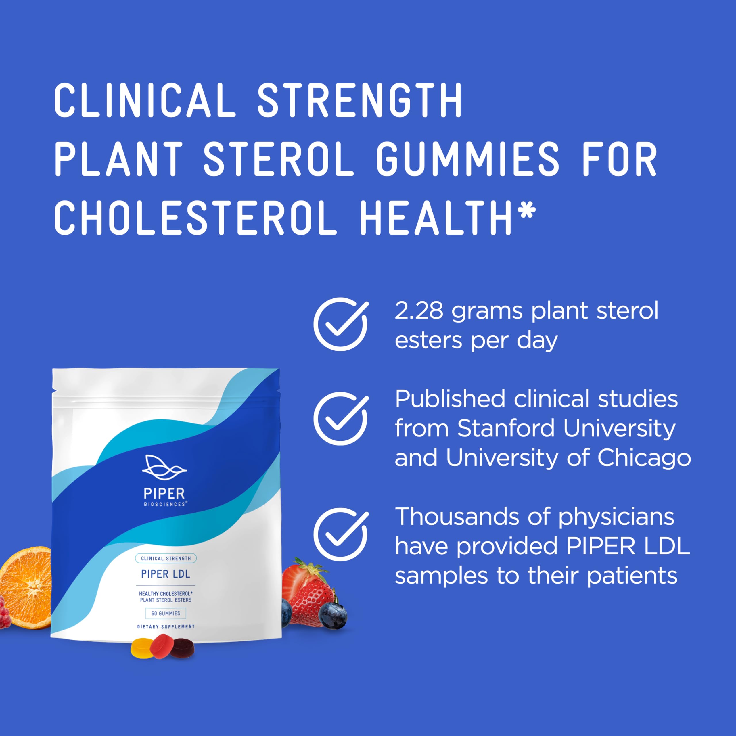 Piper Biosciences Cholesterol Health Gummies – 240 Gummies (60 Day)