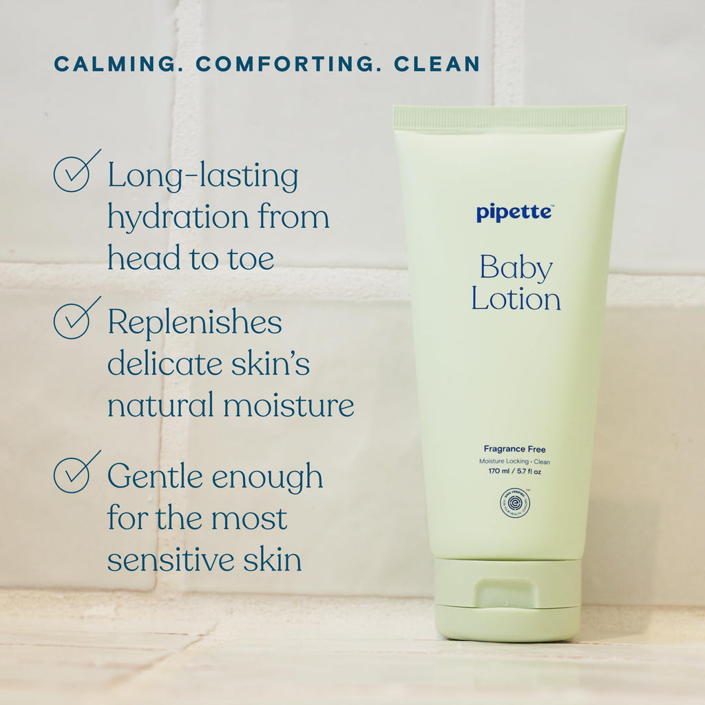 Pipette Vanilla + Ylang Ylang Baby Wash & Lotion Duo – Tear-Free, Non-Toxic (Pack of 2)
