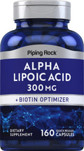 Piping Rock Alpha Lipoic Acid 300mg + Biotin Optimizer – 160 Capsules (Non-GMO, Gluten Free)