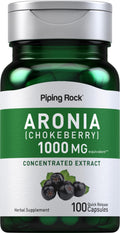 Piping Rock Aronia Berry Capsules 1000mg – 100 Pills | Non-GMO, Gluten Free