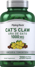 Piping Rock Cat's Claw Capsules 1000mg | 200 Count | UNA De Gato | Herbal Supplement | Non-GMO, Gluten Free