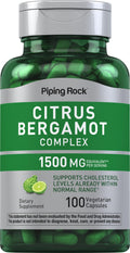 Piping Rock Citrus Bergamot Extract 1500mg | 100 Capsules | Vegetarian, Non-GMO, Gluten Free
