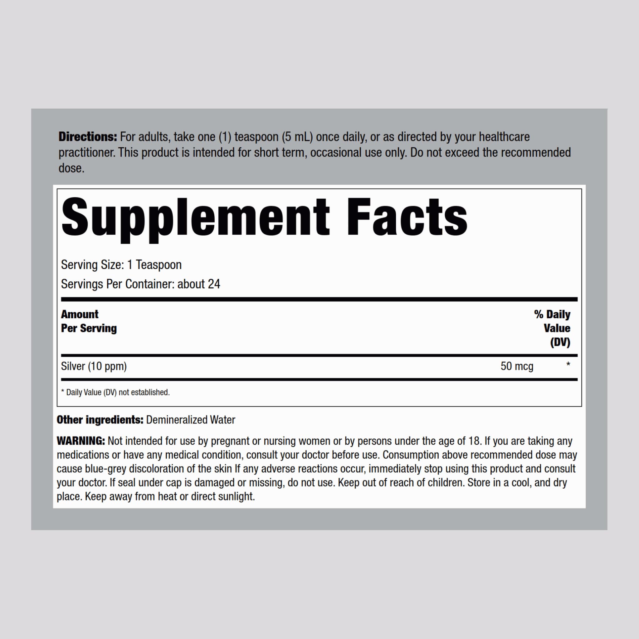 Piping Rock Colloidal Silver Drops 10 ppm, 4 oz | Pack of 2 | Bio Active Premium Grade