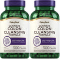Piping Rock Colon Cleanse Pills - 300 Capsules | Herbal Detox | Pack of 2