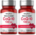 Piping Rock CoQ10 100mg | 120 Softgels | Black Pepper Extract | Non-GMO, Gluten Free (Pack of 2)