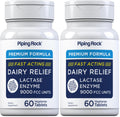 Piping Rock Lactase Pills 9000 FCC – Dairy Relief, Vegetarian, Non-GMO, Gluten Free (Pack of 2)