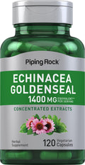 Piping Rock Echinacea Goldenseal Capsules 1400mg – 120 Vegetarian Capsules | Non-GMO, Gluten Free