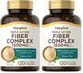Piping Rock Fiber Complex Supplement | 1500mg, 120 Capsules | Pack of 2 | Non-GMO, Gluten Free