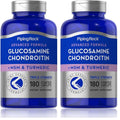Piping Rock Glucosamine Chondroitin MSM Turmeric – 180 Caplets, Triple Strength (Pack of 2) | Non-GMO & Gluten Free
