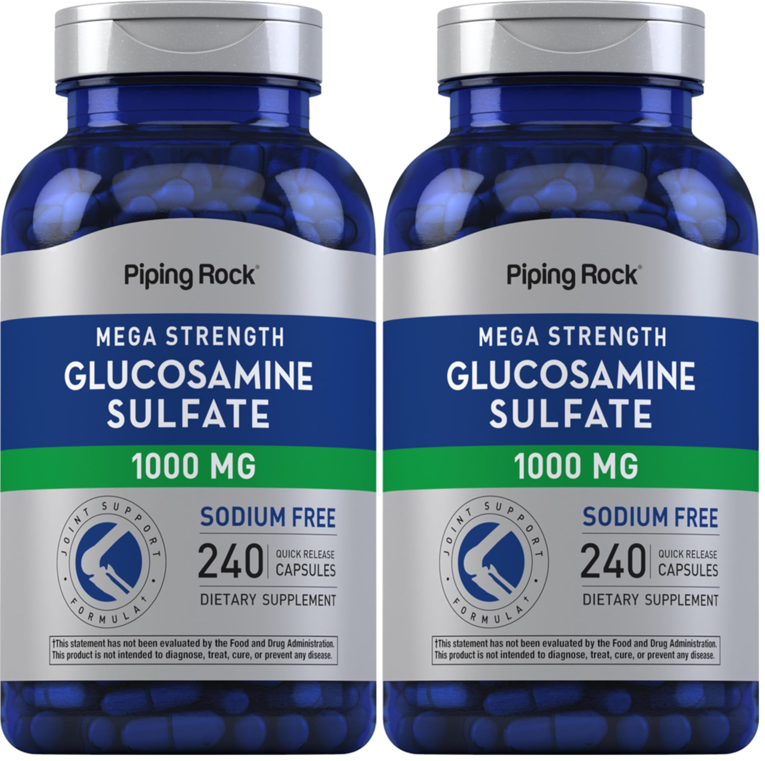 Piping Rock Glucosamine Sulfate 1000mg | 240 Capsules | Joint Support
