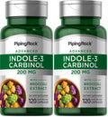 Piping Rock Indole-3-Carbinol 200mg | 120 Capsules | I3C with Broccoli Extract | Non-GMO, Gluten Free (Pack of 2)