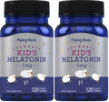 Piping Rock Kids Melatonin 1mg | 120 Chewables | Pack of 2
