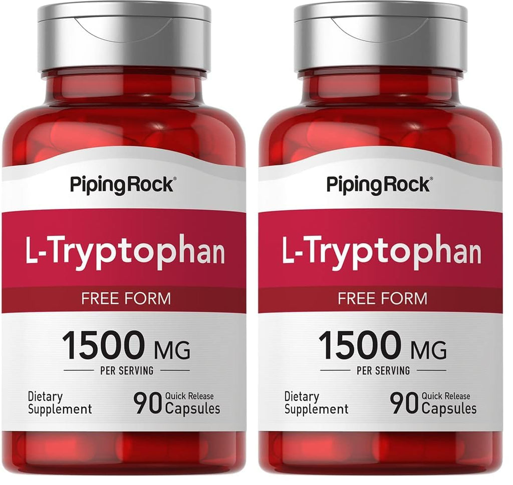 Piping Rock L-Tryptophan 1500mg | 90 Powder Capsules | Non-GMO, Gluten Free