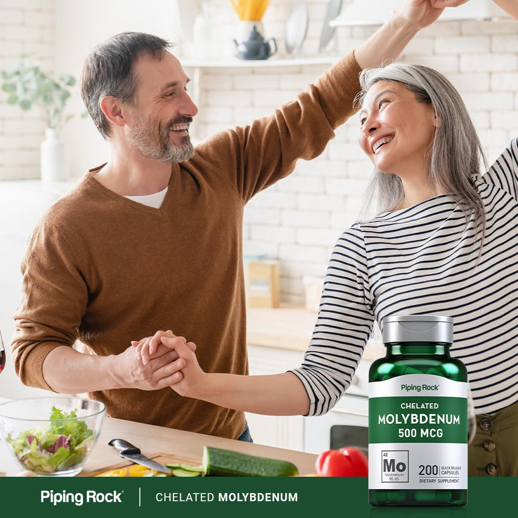 Piping Rock Molybdenum Supplement 500 mcg | 200 Capsules | Pack of 2