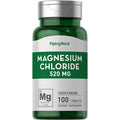 Piping Rock Magnesium Chloride 520mg - 100 Vegetarian Tablets | Non-GMO, Gluten Free
