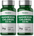 Piping Rock Magnesium Chloride 520mg – 100 Tablets | Vegetarian, Non-GMO, Gluten Free (Pack of 2)
