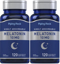 Piping Rock Melatonin 10mg – 120 Softgels (Pack of 2) | Quick Release