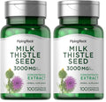 Piping Rock Milk Thistle 3000mg – 100 Capsules | Non-GMO & Gluten Free (Pack of 2)