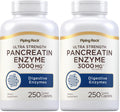 Piping Rock Pancreatin Digestive Enzymes – Ultra Strength 3000mg | Pack of 2 | Non-GMO, Gluten Free