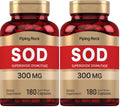 Piping Rock Superoxide Dismutase SOD Supplement 300mg | 180 Capsules | Pack of 2 | Non-GMO & Gluten Free