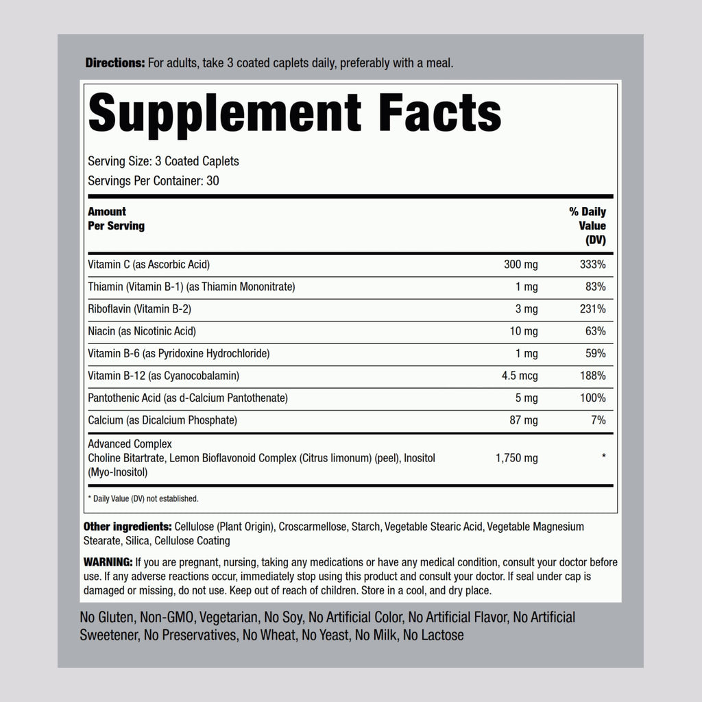Piping Rock Tinnitus Supplement - 90 Caplets (Pack of 2) | Vegetarian, Non-GMO, Gluten Free