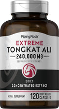 Piping Rock Tongkat Ali for Men | 1200mg | 120 Capsules | Longjack Root Extract | Herb Supplement | Non-GMO, Gluten Free