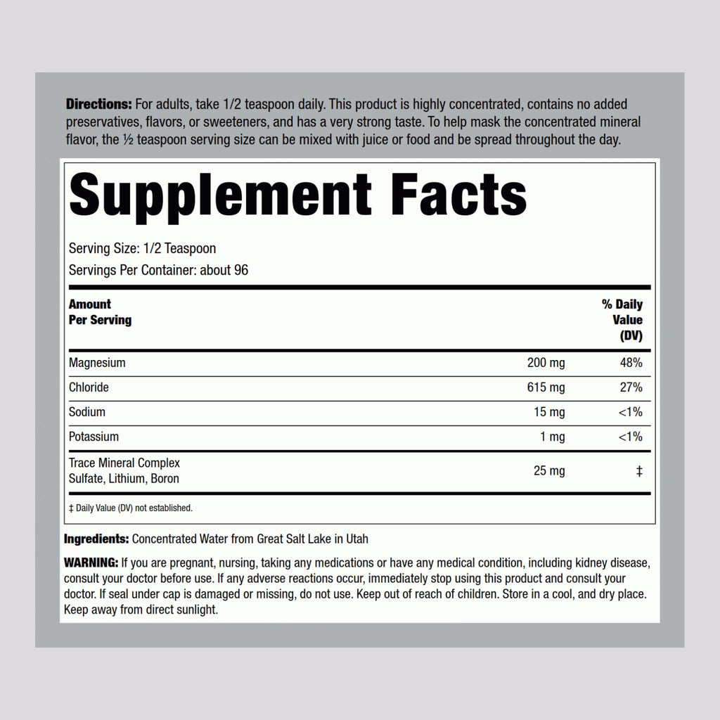Piping Rock Trace Mineral Liquid – 8 fl oz, Therapeutic Grade, Non-GMO & Gluten Free | Pack of 2