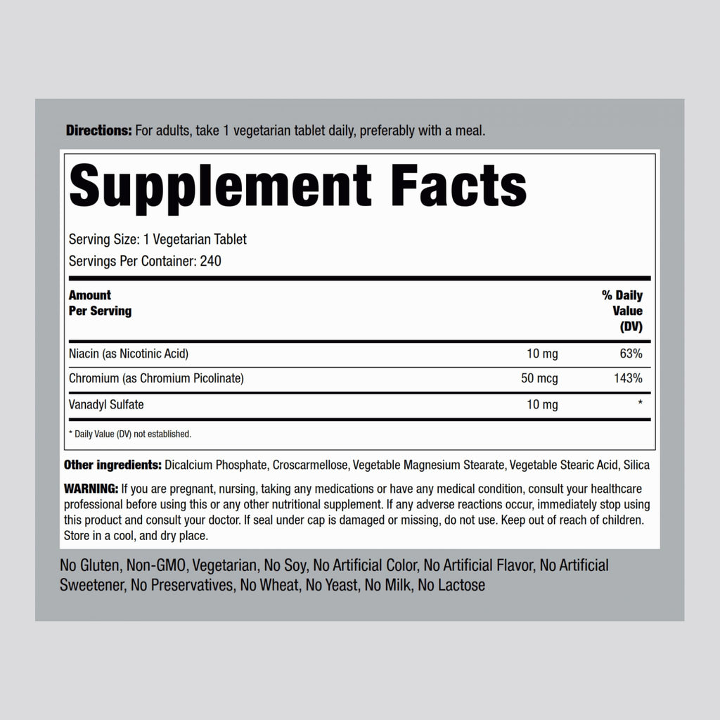 Piping Rock Vanadyl Sulfate 10 mg | 240 Tablets | Ultra Complex | Pack of 2