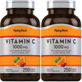Piping Rock Vitamin C 1000mg - 250 Caplets | Bioflavonoids & Rose Hips | Vegetarian, Non-GMO, Gluten Free | Pack of 2