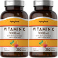 Piping Rock Vitamin C 1000mg – 250 Capsules | Bioflavonoids & Rose Hips | Pack of 2 | Non-GMO, Gluten Free