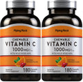 Piping Rock Vitamin C Chewable 1000mg – 180 Tablets (Orange) Pack of 2