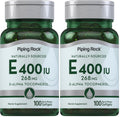 Piping Rock Vitamin E 400 IU Softgels – 2-Pack | D-Alpha Tocopherol, Non-GMO, Gluten Free