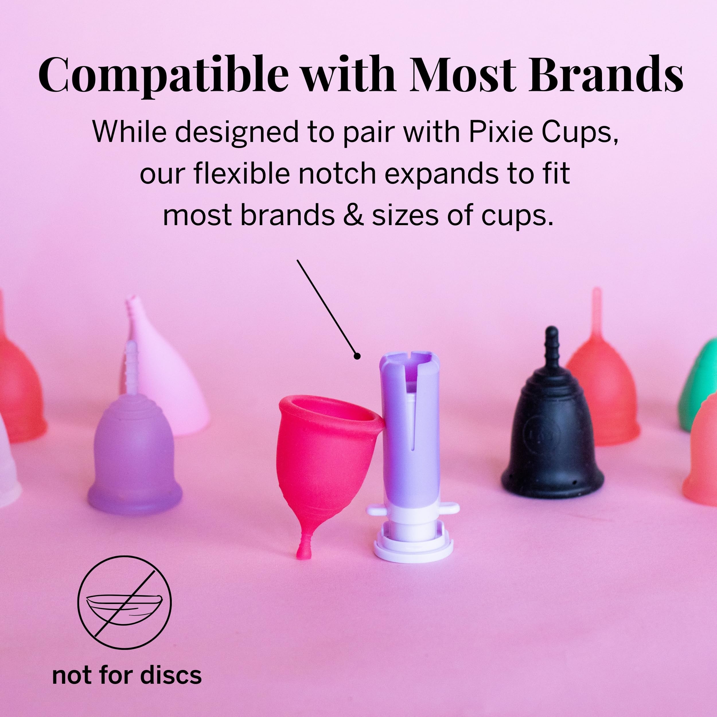 Pixie Cup Menstrual Cup Applicator — Tampon-Like Insertion, Reusable & BPA-Free