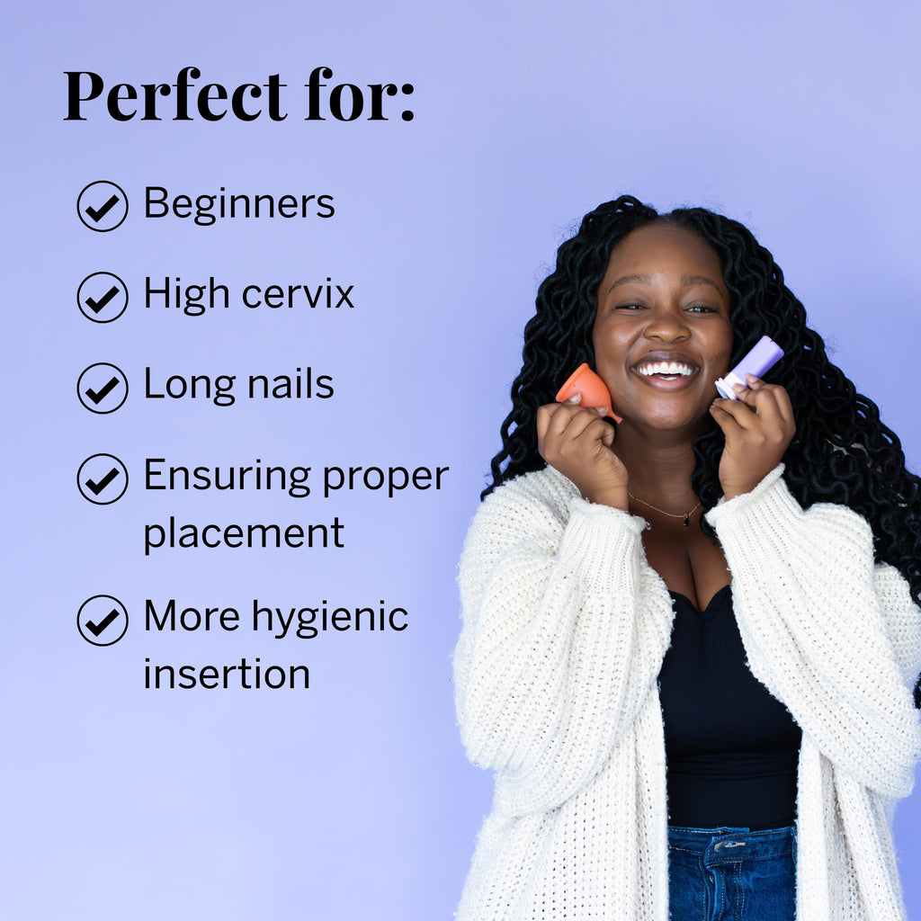 Pixie Cup 2-Cup Menstrual Cup & Applicator Bundle — Medical-Grade Silicone, Metal-Free