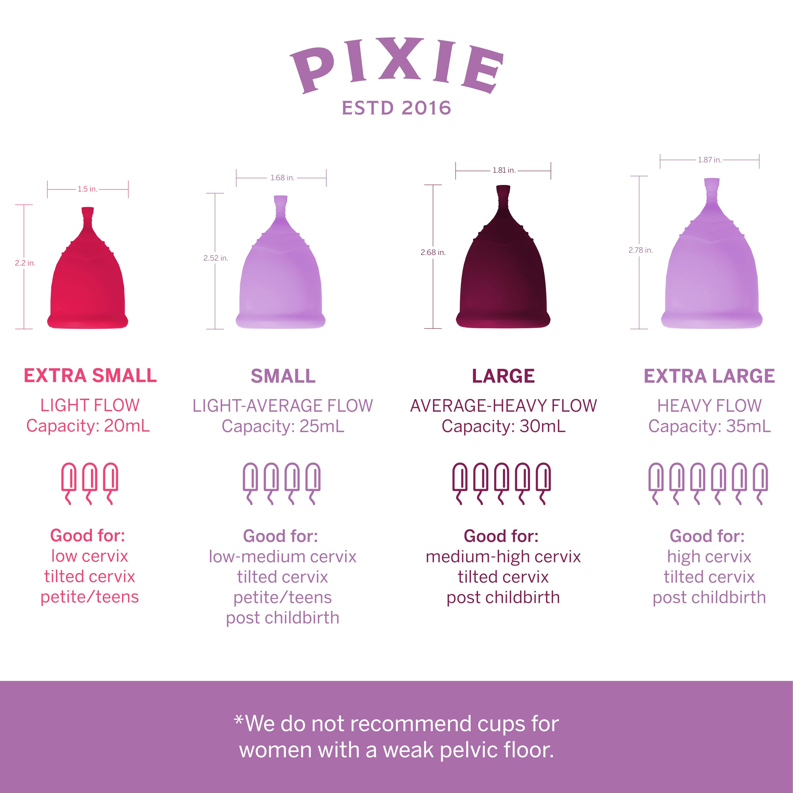 Pixie Cup Extra Large – Soft, Safe Reusable Menstrual Cup | 100% Medical-Grade Silicone