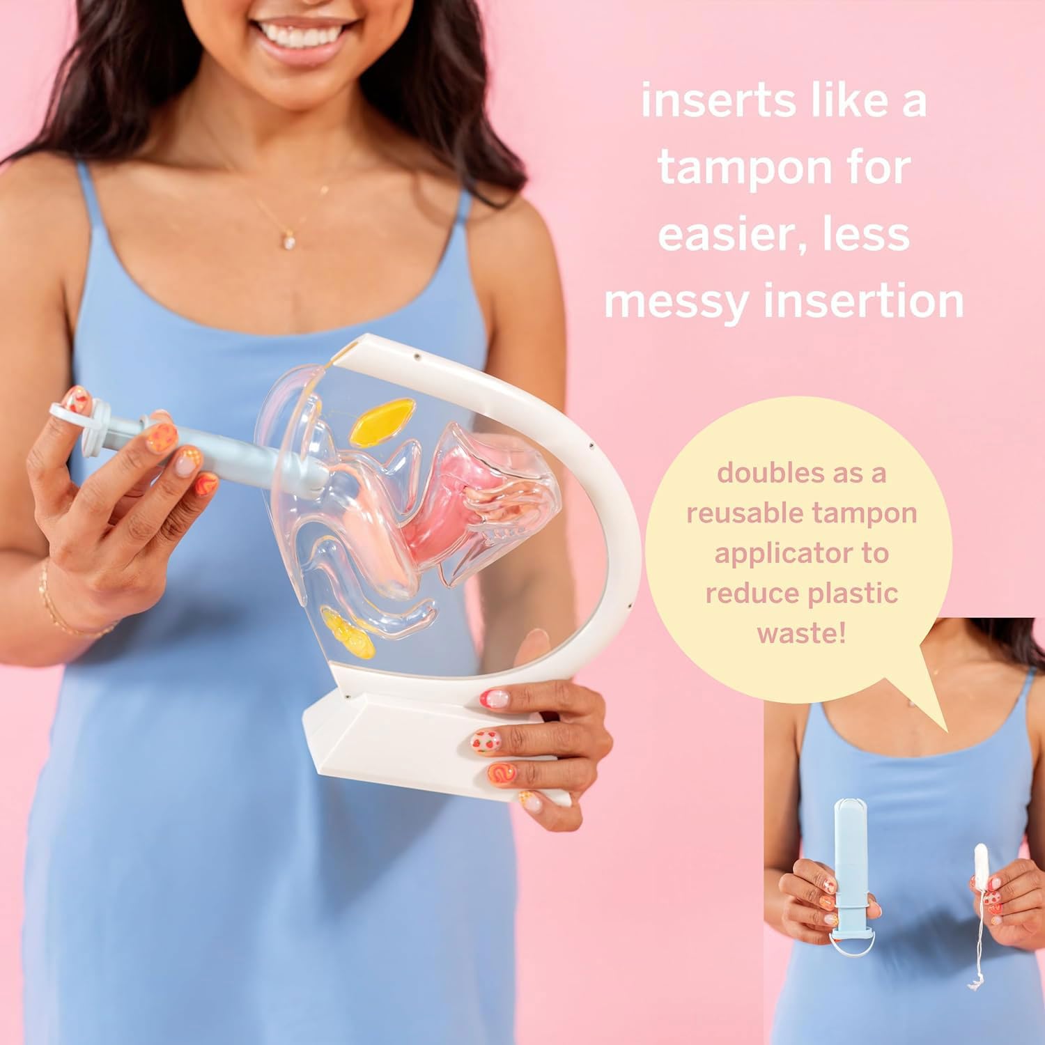 Pixie Cup Menstrual Disc Applicator – Tampon-Like Insertion, Nail-Friendly & Reusable