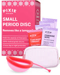 Pixie Menstrual Disc — 100% Medical-Grade Silicone, Ranked #1 Tampon Alternative, 12-Hour Wear, 3-Tampon Capacity (Small)