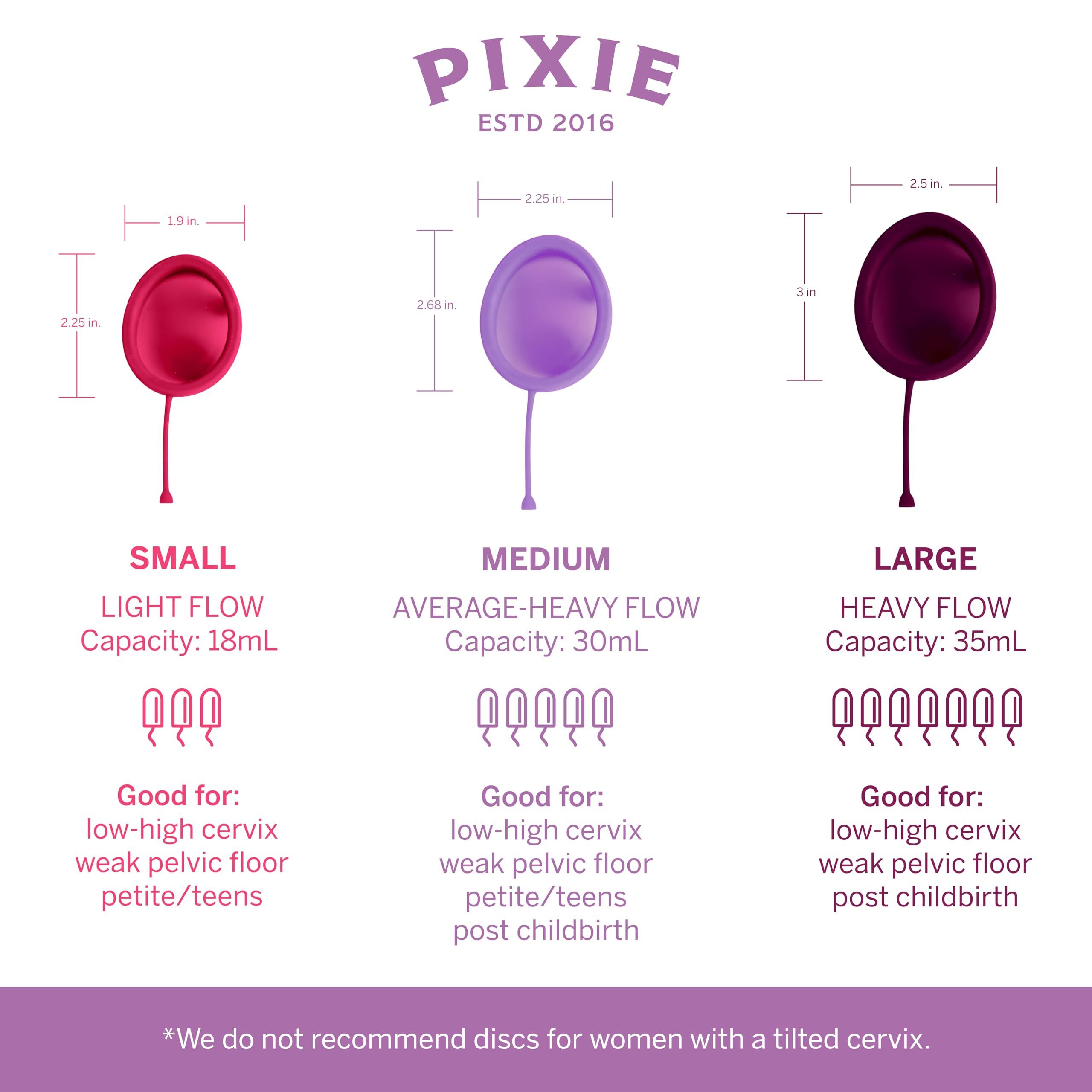 Pixie Menstrual Disc – 100% Medical-Grade Silicone, 12-Hour Wear, 5-Tampon Capacity (Ranked #1)