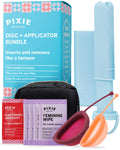 Pixie Cup Pixie 2 Menstrual Discs & Applicator Bundle – Medical-Grade Silicone, Reusable, 5 & 7 Tampon Capacity
