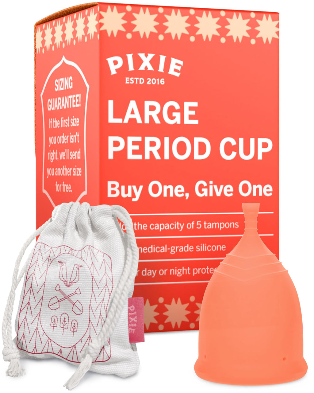 Pixie Cup - Soft, Reusable Menstrual Cup | 100% Medical-Grade Silicone | Buy One Give One
