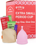 Pixie Menstrual Cup - Extra Small, Blush | The Softest Reusable Cup, 12-Hour Wear