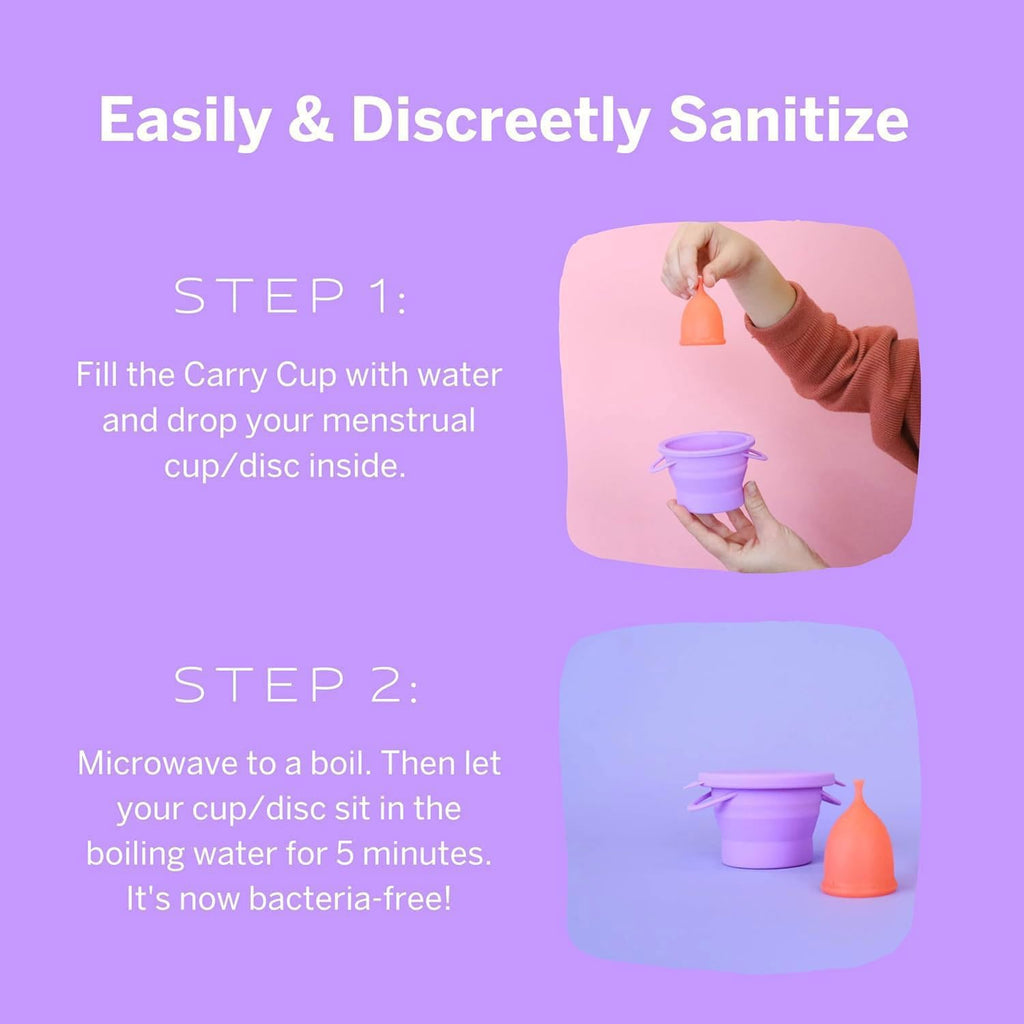 Pixie Cup Compact Sterilizer for Menstrual Cups — Microwave Safe & Portable