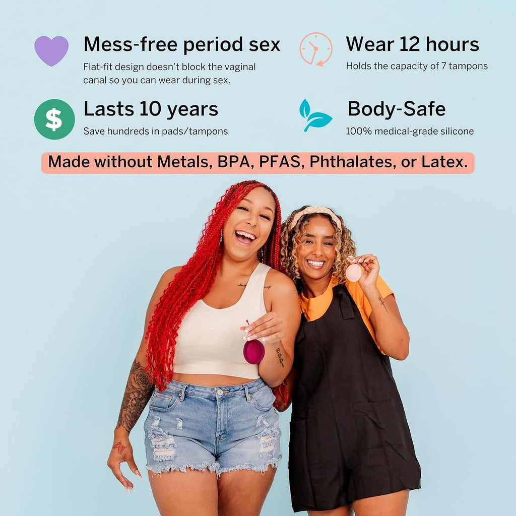 Pixie Menstrual Disc - No Metals or Toxins, 100% Medical-Grade Silicone | 12-Hour Wear, 7-Tampon Capacity