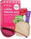 Pixie Menstrual Disc - No Metals or Toxins, 100% Medical-Grade Silicone | 12-Hour Wear, 7-Tampon Capacity