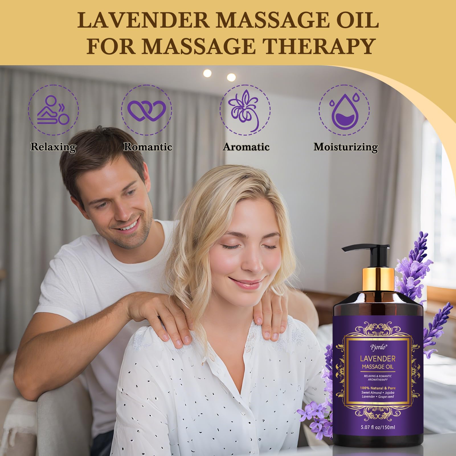 Pjordo 3-Pack Massage Oil Set: Anti-Cellulite, Arnica & Lavender